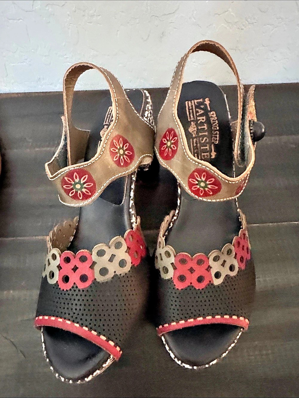 L’Artiste Spring Step Black & Brown Platform Heels